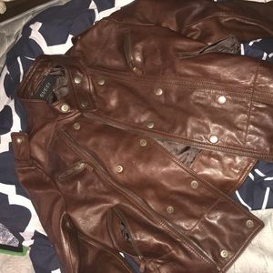 Gucci leather biker jacket